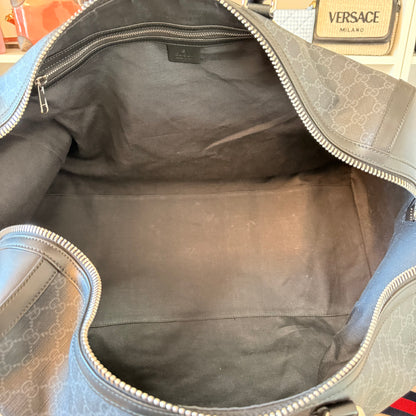 Gucci GG Supreme Monogram Weekender Duffle Black