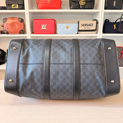 Gucci GG Supreme Monogram Weekender Duffle Black