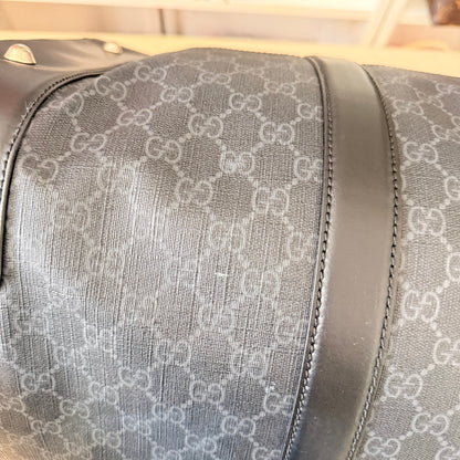 Gucci GG Supreme Monogram Weekender Duffle Black