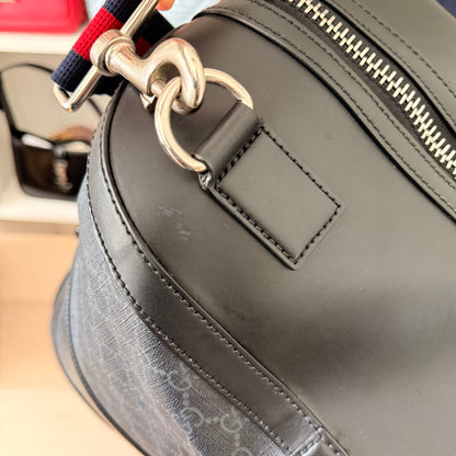Gucci GG Supreme Monogram Weekender Duffle Black