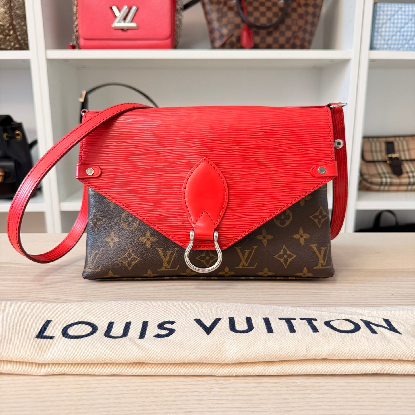 Louis Vuitton Monogram Epi Saint Michel Coquelicot