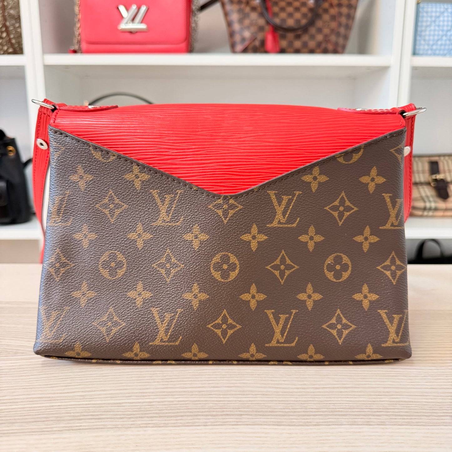 Louis Vuitton Monogram Epi Saint Michel Coquelicot
