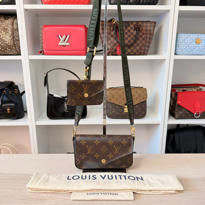 Louis Vuitton Monogram Felicie Strap & Go Kaki