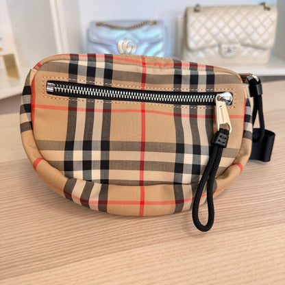 Burberry Nylon Vintage Check Small Cannon Bum Bag Archive Beige