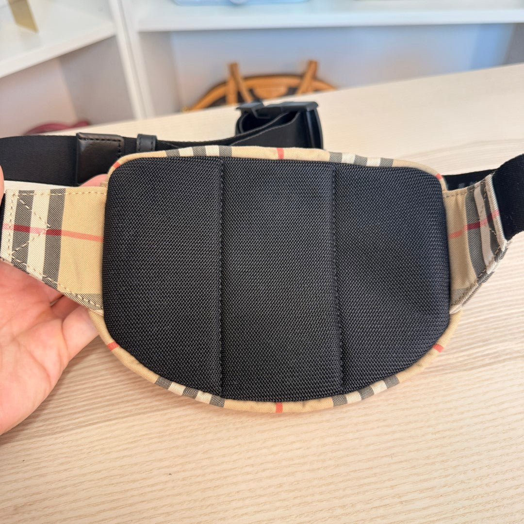 Burberry Nylon Vintage Check Small Cannon Bum Bag Archive Beige