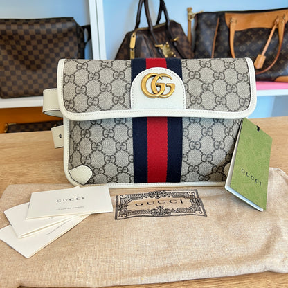 Gucci Ophidia GG Small Belt Bag White Size 90/36