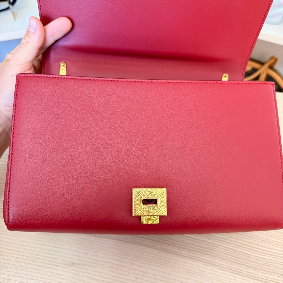 Dolce & Gabbana Calfskin Large Devotion Crossbody Bag Red