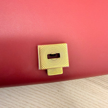 Dolce & Gabbana Calfskin Large Devotion Crossbody Bag Red