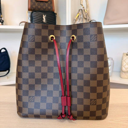 Louis Vuitton Damier Ebene Neonoe MM Cherry Berry