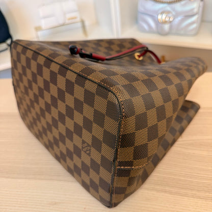 Louis Vuitton Damier Ebene Neonoe MM Cherry Berry