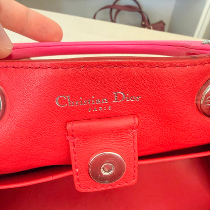 Christian Dior Bullcalf Small Diorissimo Tote Coquelicot
