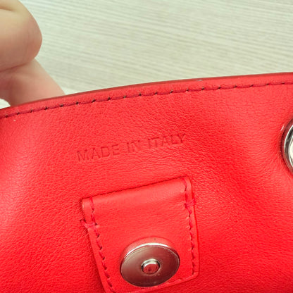 Christian Dior Bullcalf Small Diorissimo Tote Coquelicot