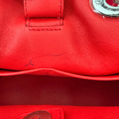 Christian Dior Bullcalf Small Diorissimo Tote Coquelicot