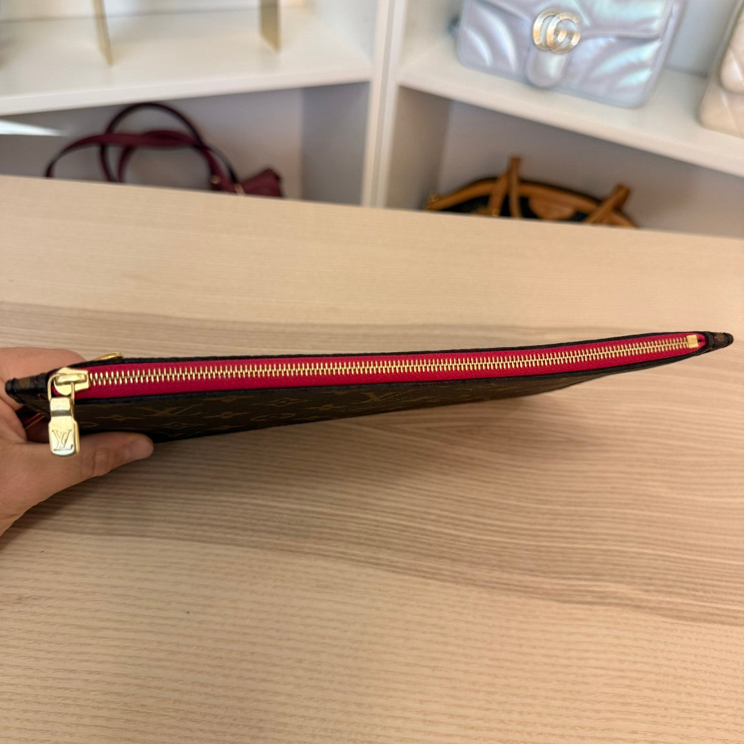 Louis Vuitton Monogram Neverfull MM GM Pochette Pivoine