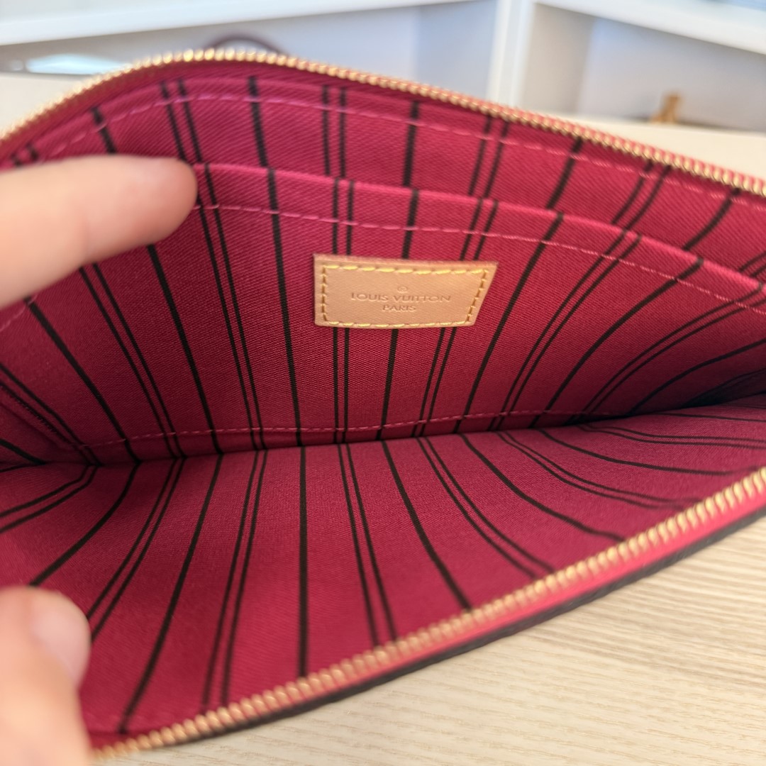 Louis Vuitton Monogram Neverfull MM GM Pochette Pivoine