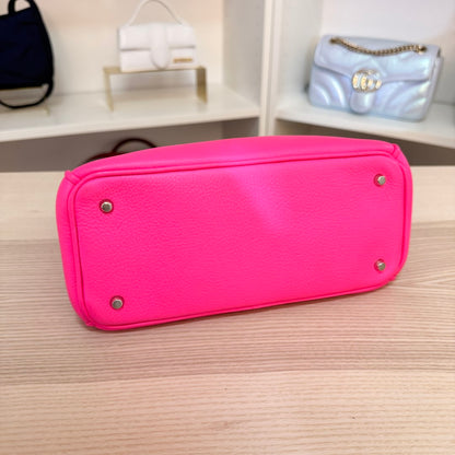 Christian Dior Bullcalf Small Diorissimo Tote Coquelicot