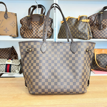 Louis Vuitton Damier Ebene Neverfull MM Cerise