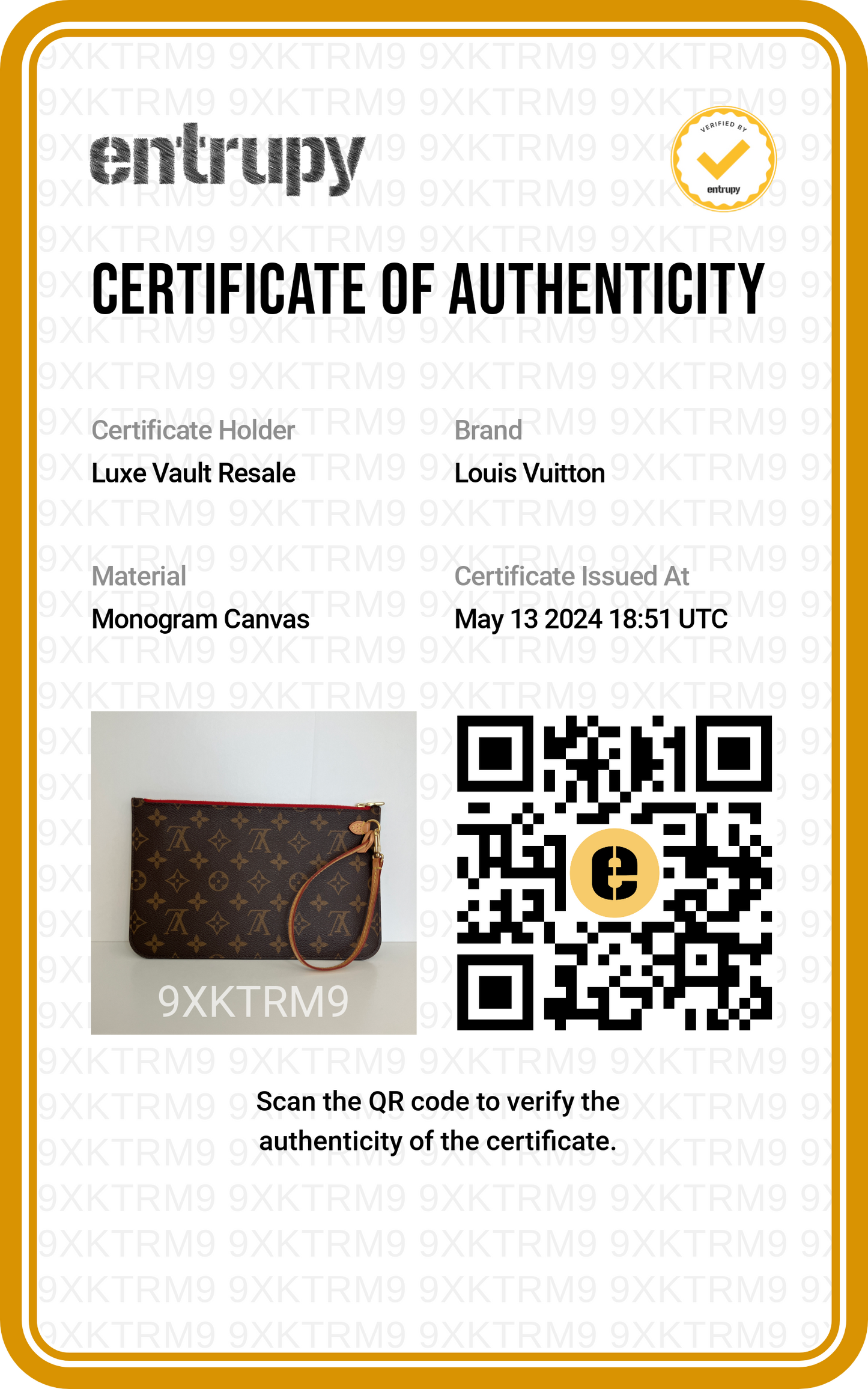 Pre-Owned Louis Vuitton Monogram Pochette Neverfull Cerise