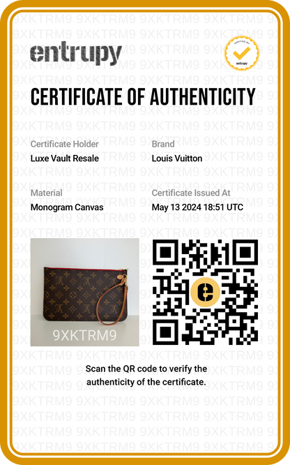 Pre-Owned Louis Vuitton Monogram Pochette Neverfull Cerise