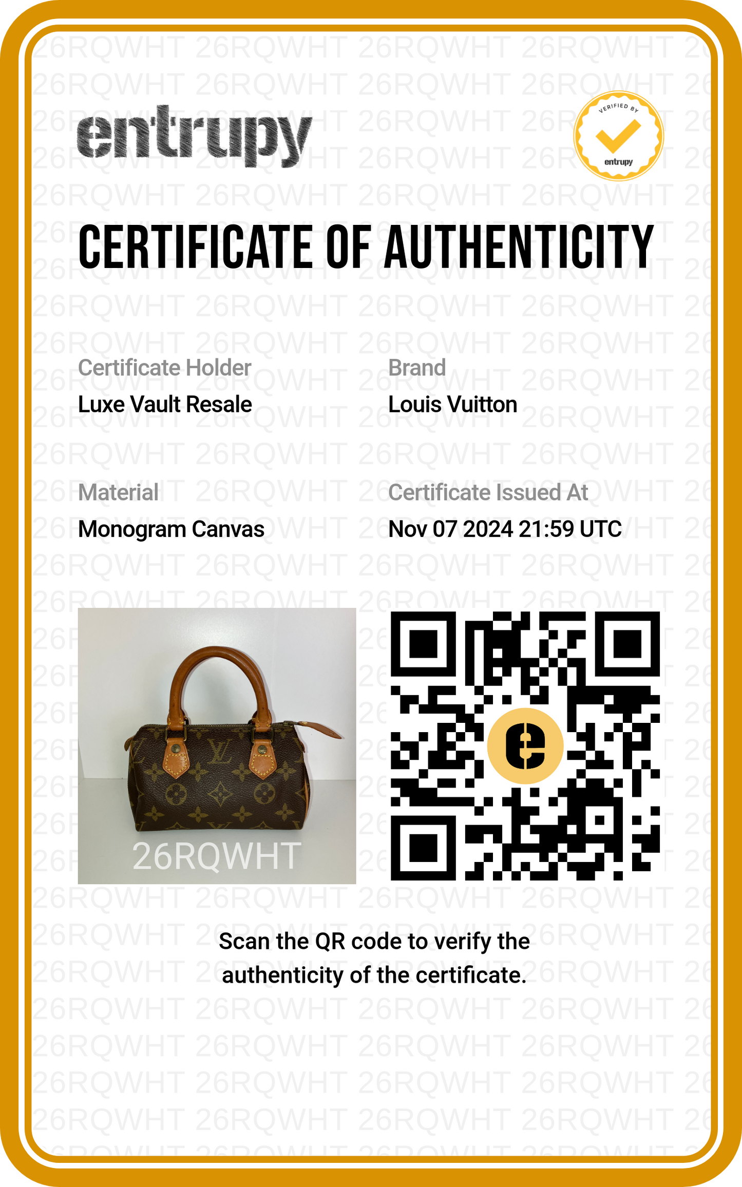 Louis Vuitton Monogram Mini Speedy HL