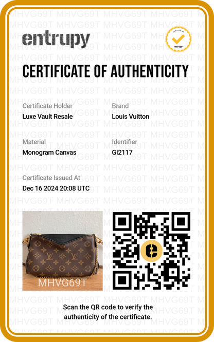 Louis Vuitton Monogram Pallas Clutch Noir