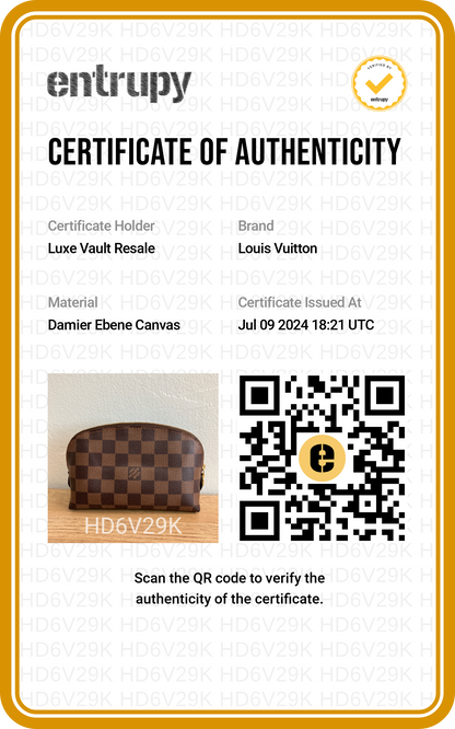 Louis Vuitton Damier Ebene Cosmetic Pouch