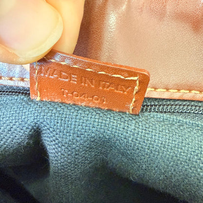 Luxe Vault Burberry tote bag interior leather tag embossed with Made in Italy and serial number