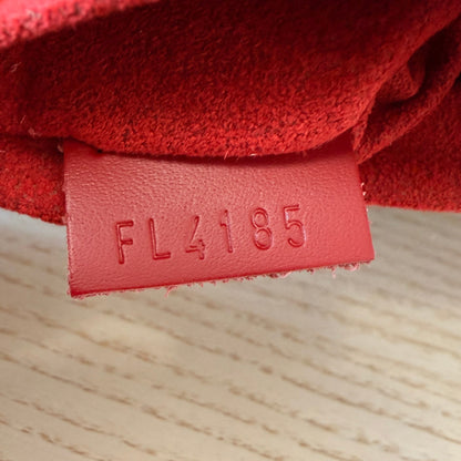 Luxe Vault Louis Vuitton Caissa PM date code tag embossed in red leather interior